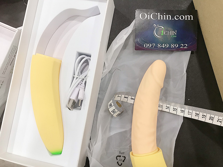 Dương Vật Giả Hình Quả Chuối Rung Mạnh 30cm, Nhiều Chế Độ Kích Thích