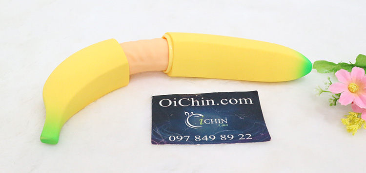 Dương Vật Giả Hình Quả Chuối Rung Mạnh 30cm, Nhiều Chế Độ Kích Thích