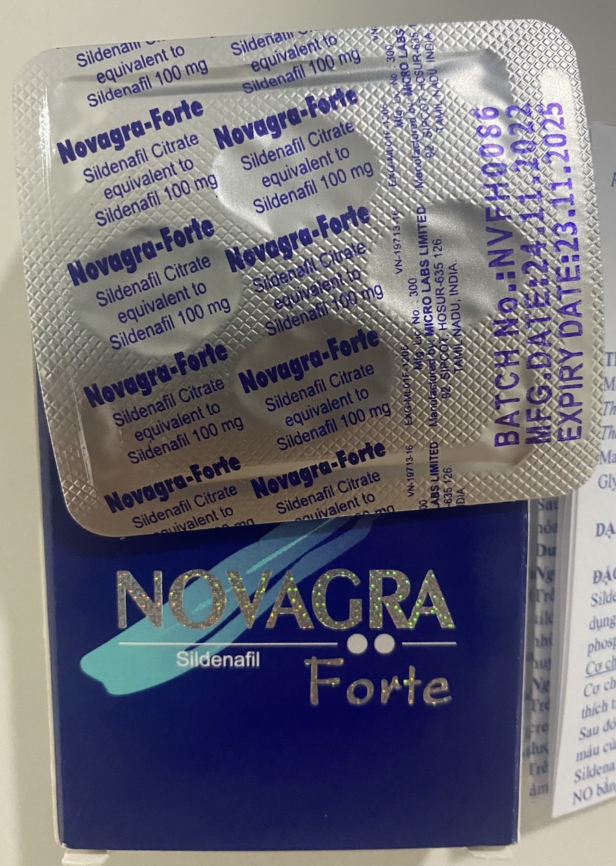 Thuốc Novagra Forte 100mg cương dương chống xuất tinh sớm tăng sinh lý