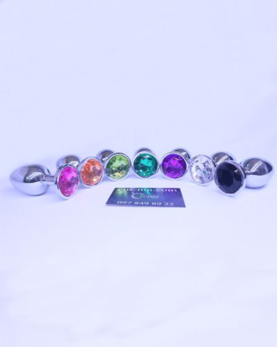 Phích cắm hậu môn INOX an toàn nhiều màu 3 kích thước cho người mới