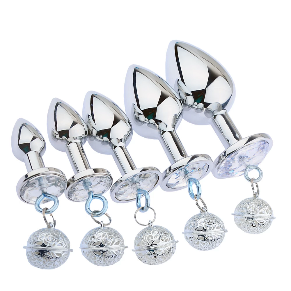  Bán Phích cắm hậu môn Inox gắn đá có chuông nhiều kích thước nhập khẩu