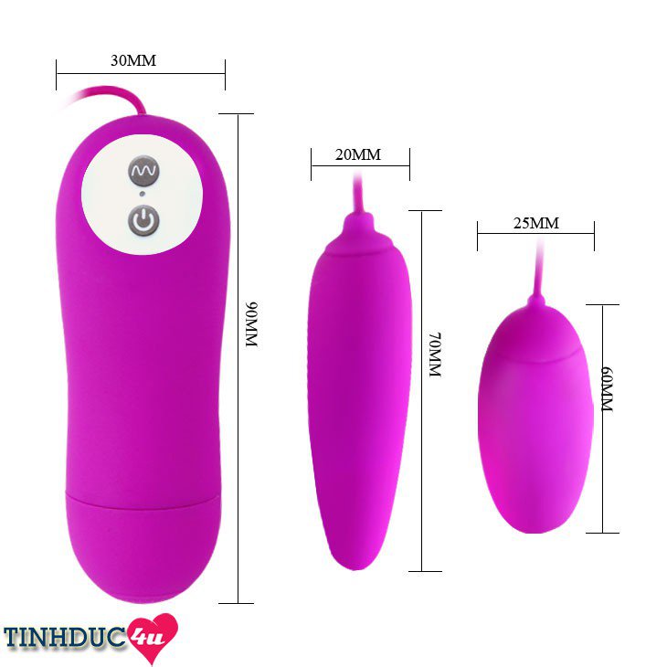 Pretty Love Irma trứng rung hai đầu silicon mềm mịn mạnh mẽ