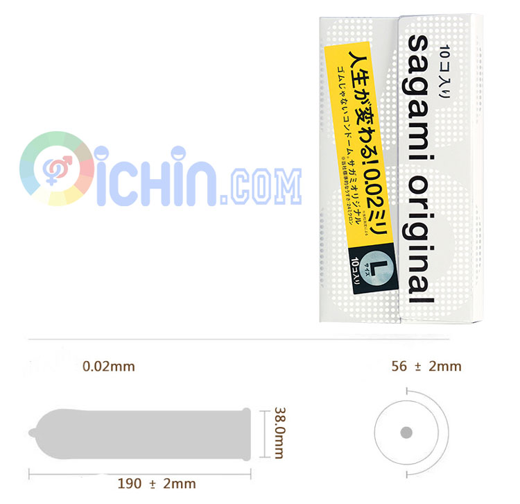 Sagami Original 0.02mm Size L hộp 10 cái nhập khẩu Nhật