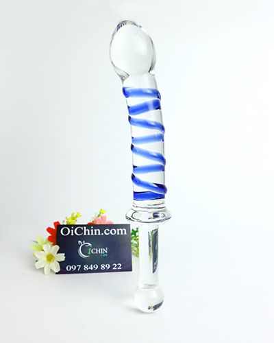 Sextoy thủy tinh hậu môn xoắn kiểu dáng tinh tế kích thích mạnh