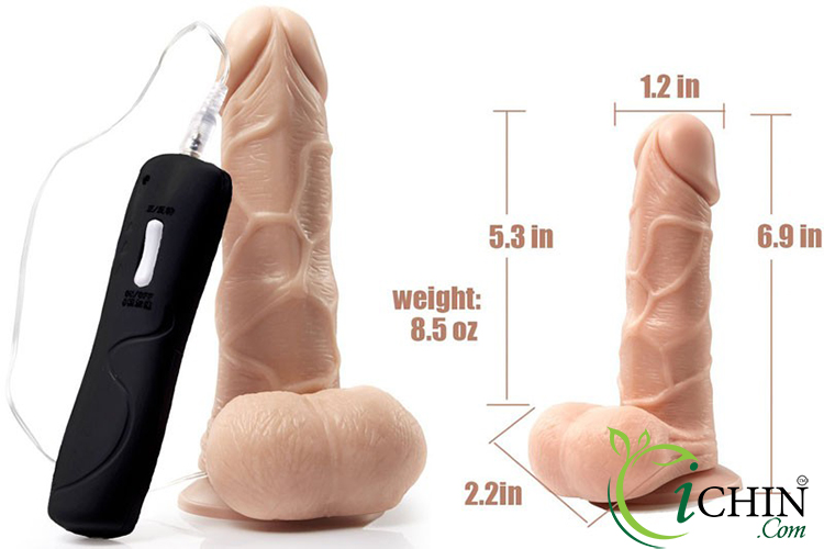 SHEQU 6.9 inch dương vật giả hít tường mềm như thật rung xoay pin rời SHEQU 6.9 inch dương vật giả hít tường mềm như thật rung xoay pin rời