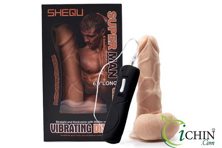 SHEQU 6.9 inch dương vật giả hít tường mềm như thật rung xoay pin rời SHEQU 6.9 inch dương vật giả hít tường mềm như thật rung xoay pin rời