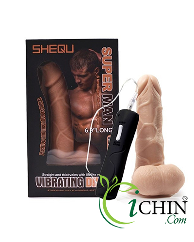 SHEQU 6.9 inch dương vật giả hít tường mềm như thật rung xoay pin rời SHEQU 6.9 inch dương vật giả hít tường mềm như thật rung xoay pin rời