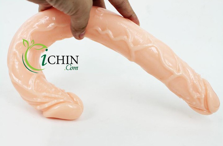 Silicone hai đầu quan hệ Lesbian kích thước đa năng
