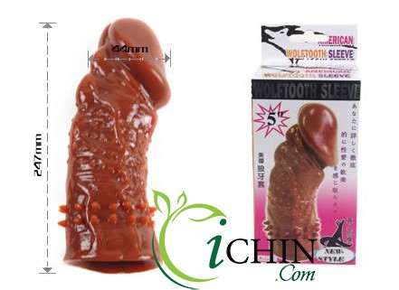 Bao cao su đôn dên WOLFTOOTH SLEEVE gai gân bi silicon