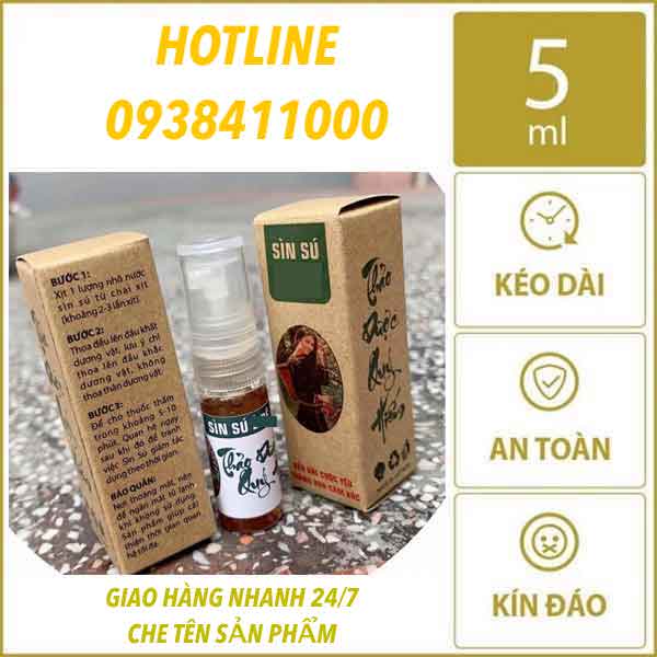 Sìn sú dân tộc Ê Đê xịt kéo dài thời gian quan hệ dạng chai nhỏ 5ml