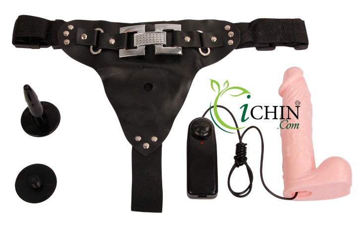 Strap On Harness lesbian dây đeo đặc ruột rung pin rời tiện dụng