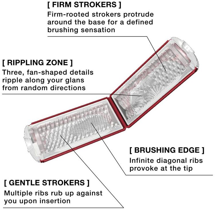 Tenga Flip Hole Red Black thiết kế 3D silicon cao cấp Nhật