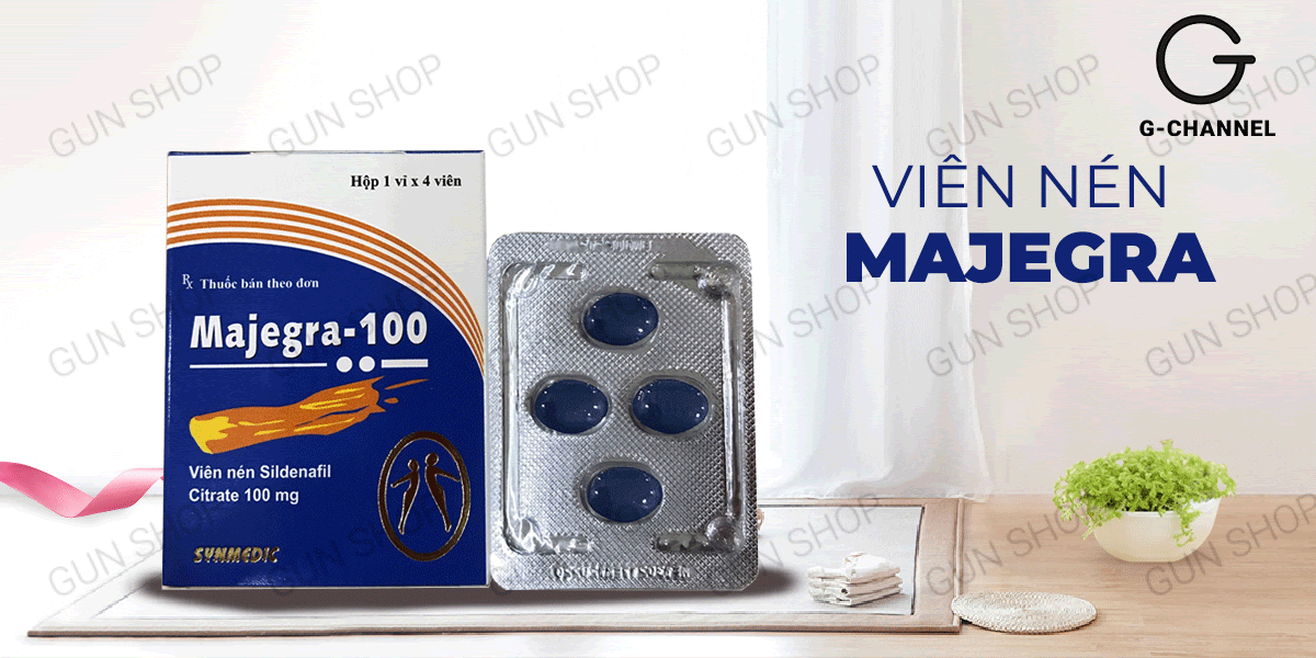 Viên uống cường dương Majegra tăng sinh lý nam mạnh mẽ hộp 4