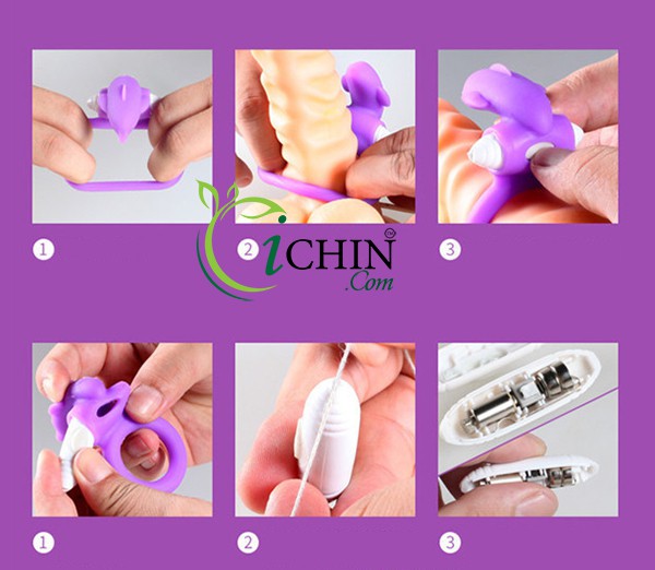 Vòng rung Dolphin massage âm đạo silicone ABS pin LR41