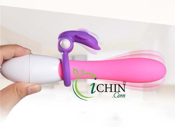 Vòng rung Dolphin massage âm đạo silicone ABS pin LR41