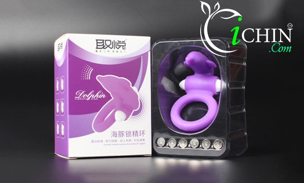 Vòng rung Dolphin massage âm đạo silicone ABS pin LR41