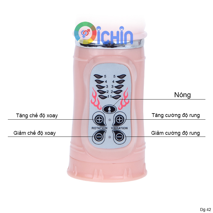 Naughty Bunny rung nhiệt ấm 3 chức năng pin sạc cao cấp