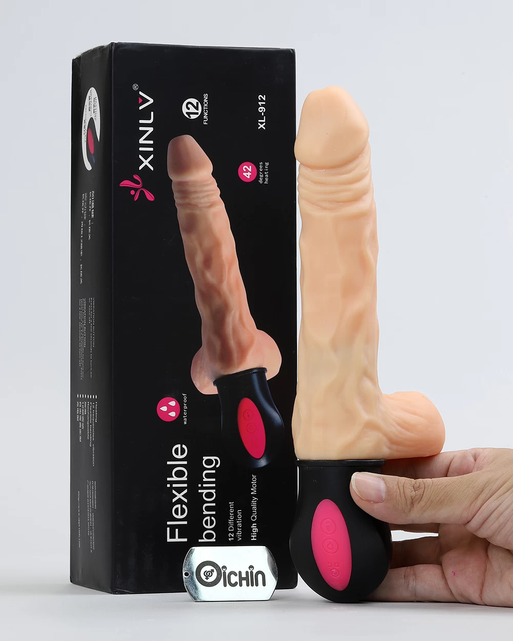 Dương vật giả XinLV XL-912 silicon mềm mịn rung tỏa nhiệt 12 chế độ Dương vật giả XinLV XL-912 silicon mềm mịn rung tỏa nhiệt 12 chế độ