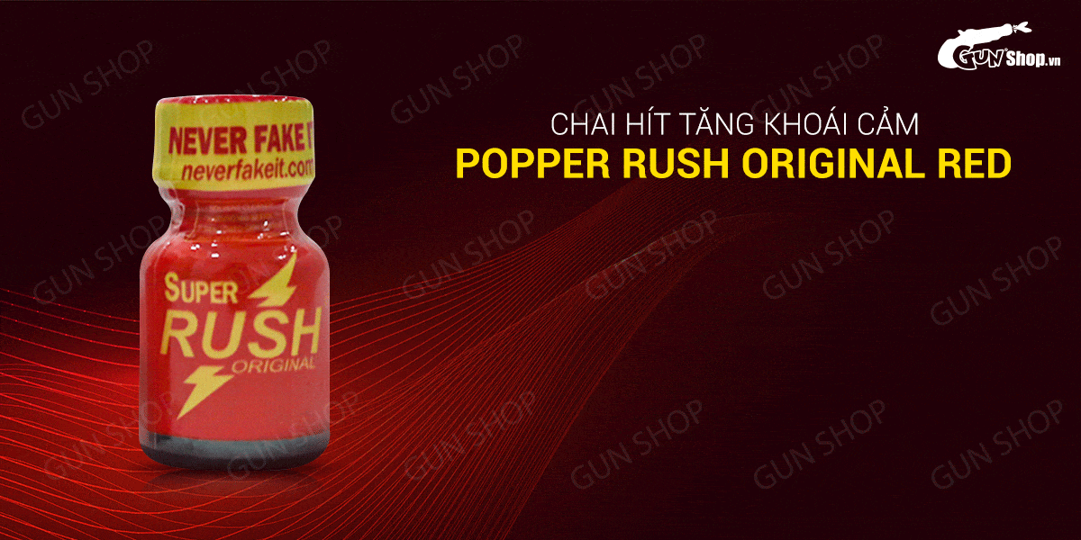  Bỏ sỉ Chai hít tăng khoái cảm Popper Rush Original Red - Chai 10ml hàng mới về