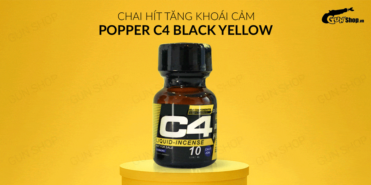  So sánh Chai hít tăng khoái cảm Popper C4 Black Yellow - Chai 10ml hàng xách tay