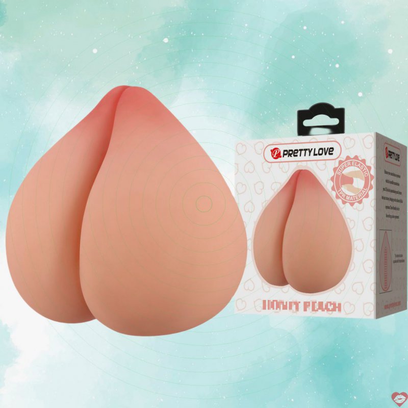 Âm đạo giả PrettyLove   Honey Peach hình quả đào silicon nguyên khối siêu mềm