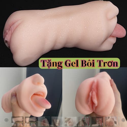 Âm đạo giả hai đầu giá rẻ silicon mềm trải nghiệm gấp đôi