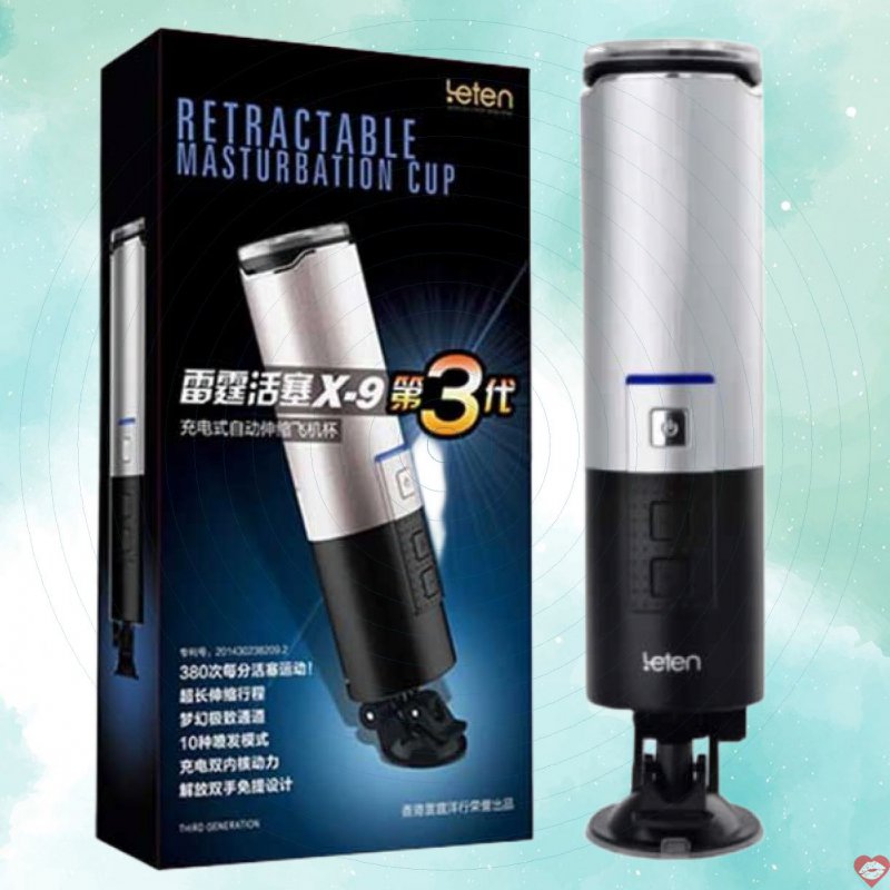 Âm Đạo Giả Leten X9 Gắn Tường Tự Động Thụt Sạc Điện