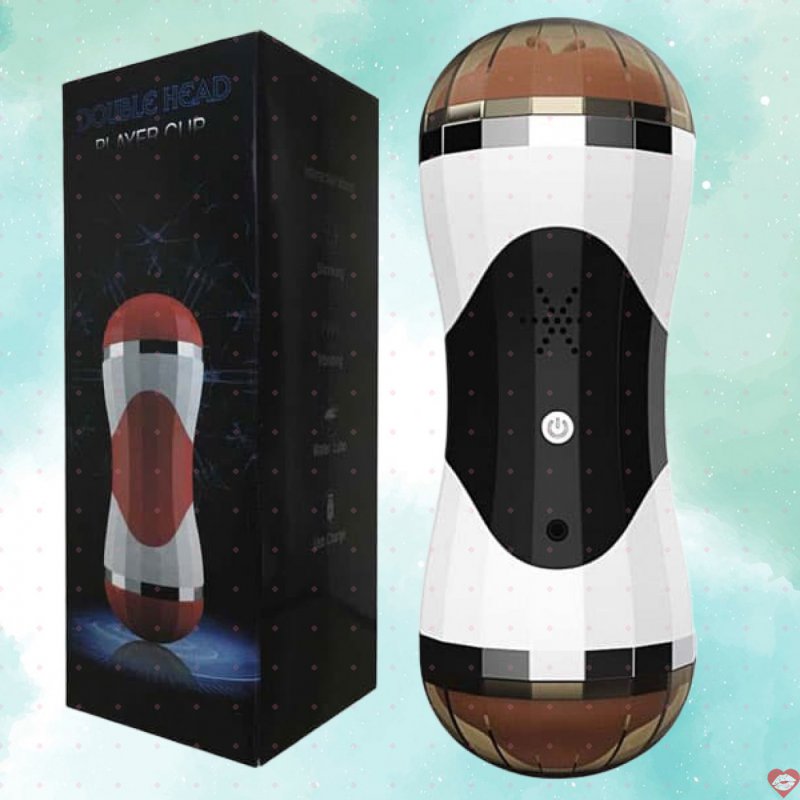 Cốc Âm Đạo Giả Double Head 2 Đầu Có Rung Và Rên