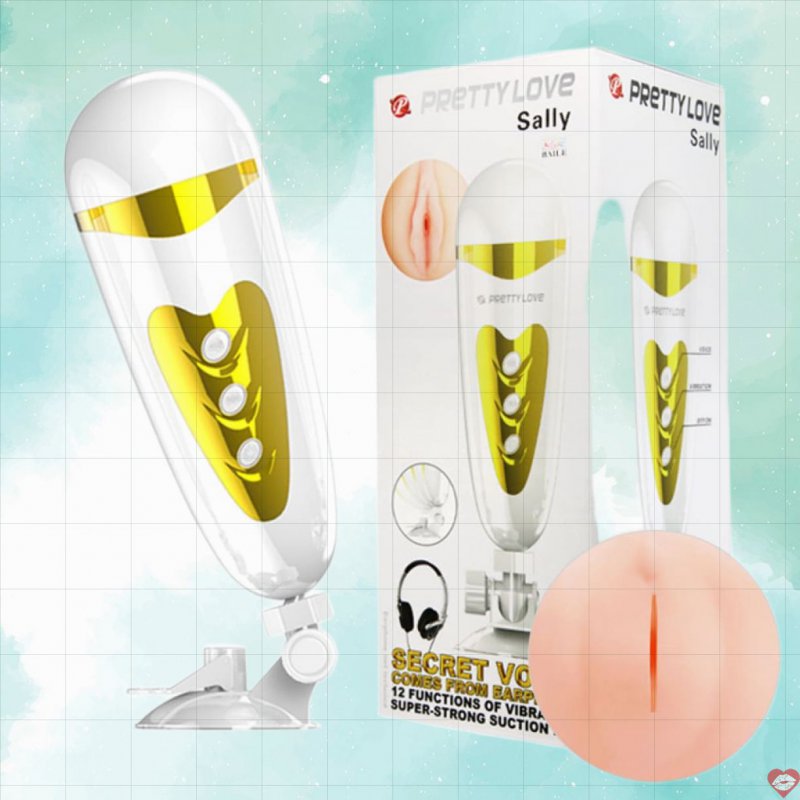Âm đạo giả gắn tường sạc pin 12 chế độ có âm thanh Pretty Love Sally