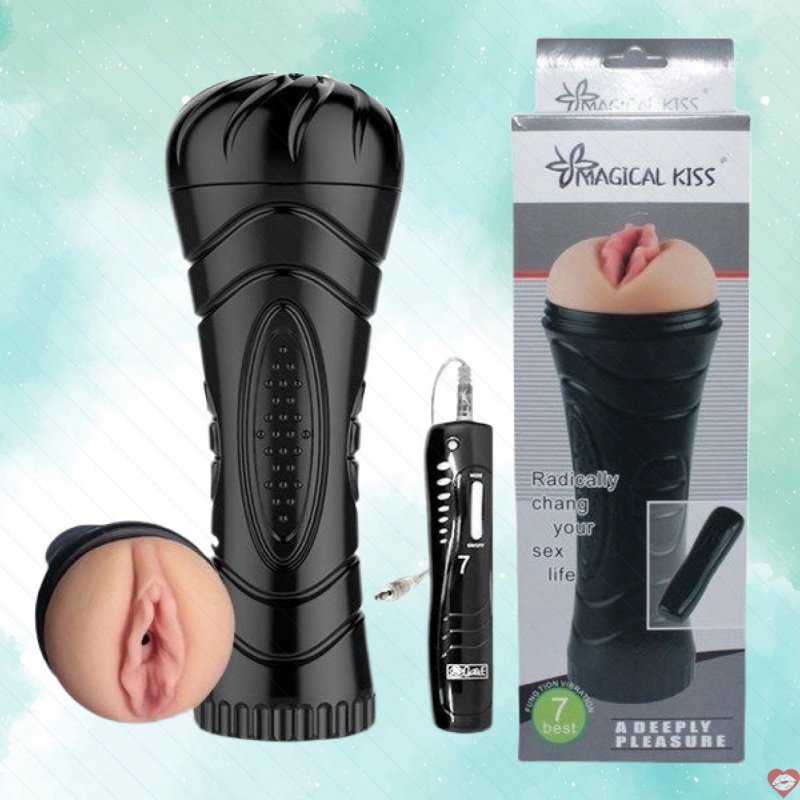 Âm đạo giả đèn pin Magical Kiss 7 chế độ rung