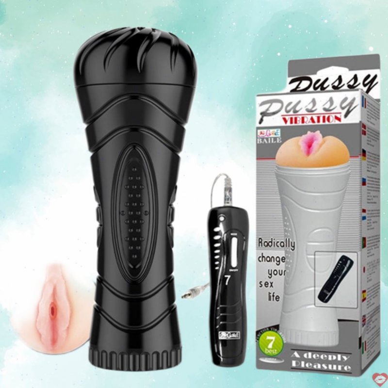 Âm đạo giả ngụy trang đèn pin Baile Pussy 7 chế độ rung