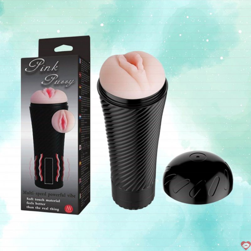 Âm đạo giả ngụy trang đèn pin Pink Pussy có rung