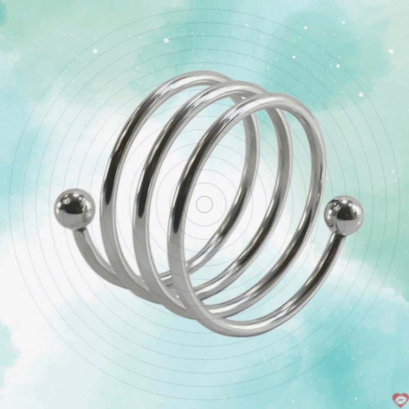 Vòng lò xo đeo dương vật inox cao cấp đàn hồi thoải mái 