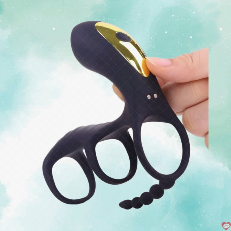 Penis Testicle Stimulator rung kèm thổi âm vật và tăng kích cỡ