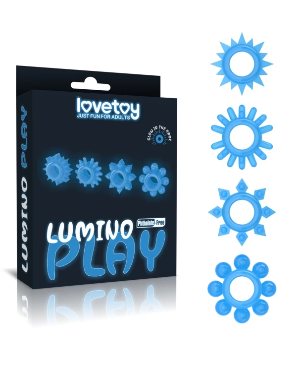 Lovetoy Lumino Play bộ 4 vòng gai silicone tăng khoái cảm cao cấp