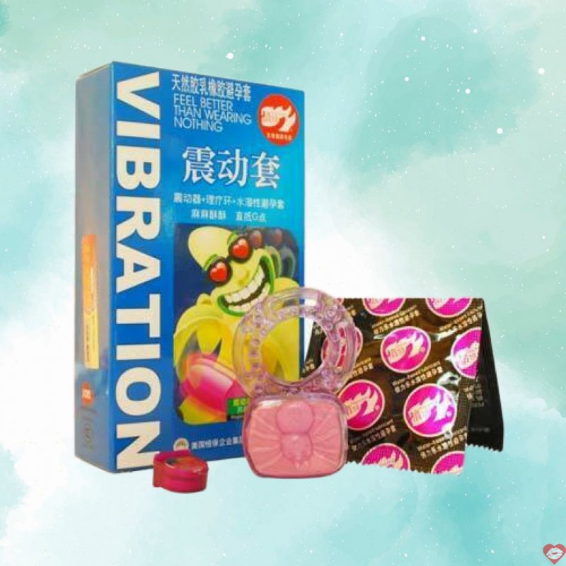 Nhẫn rung tình yêu silicon Banana - VD06