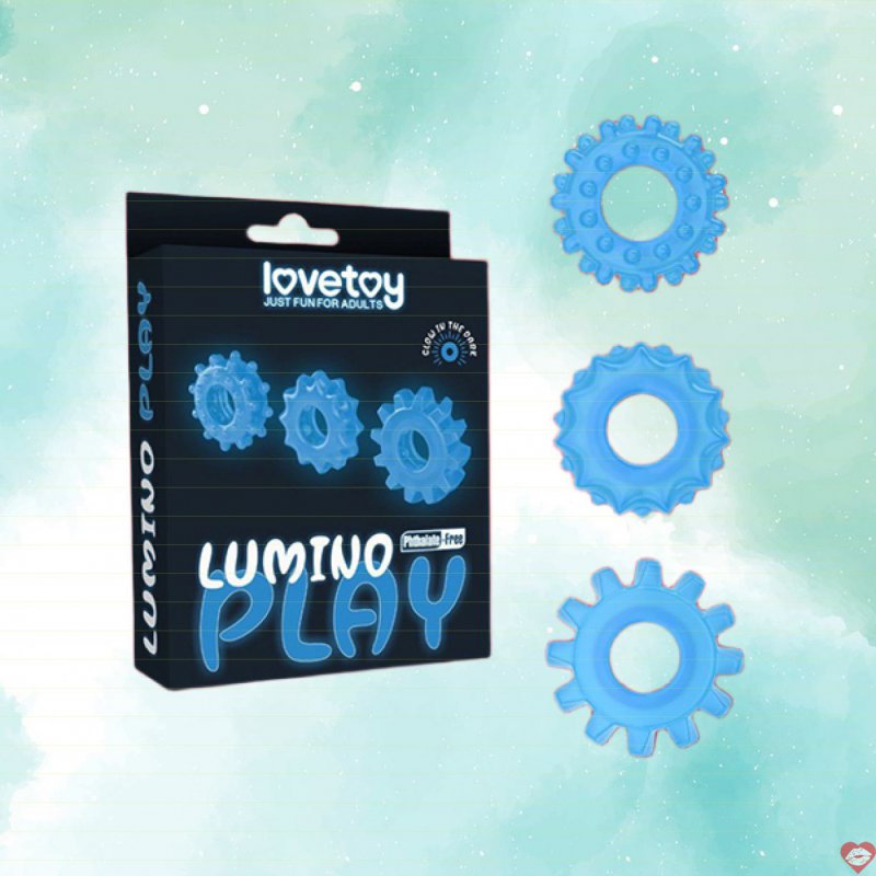 Bộ 03 vòng đeo dương vật Lovetoy Lumino Play dạ quang