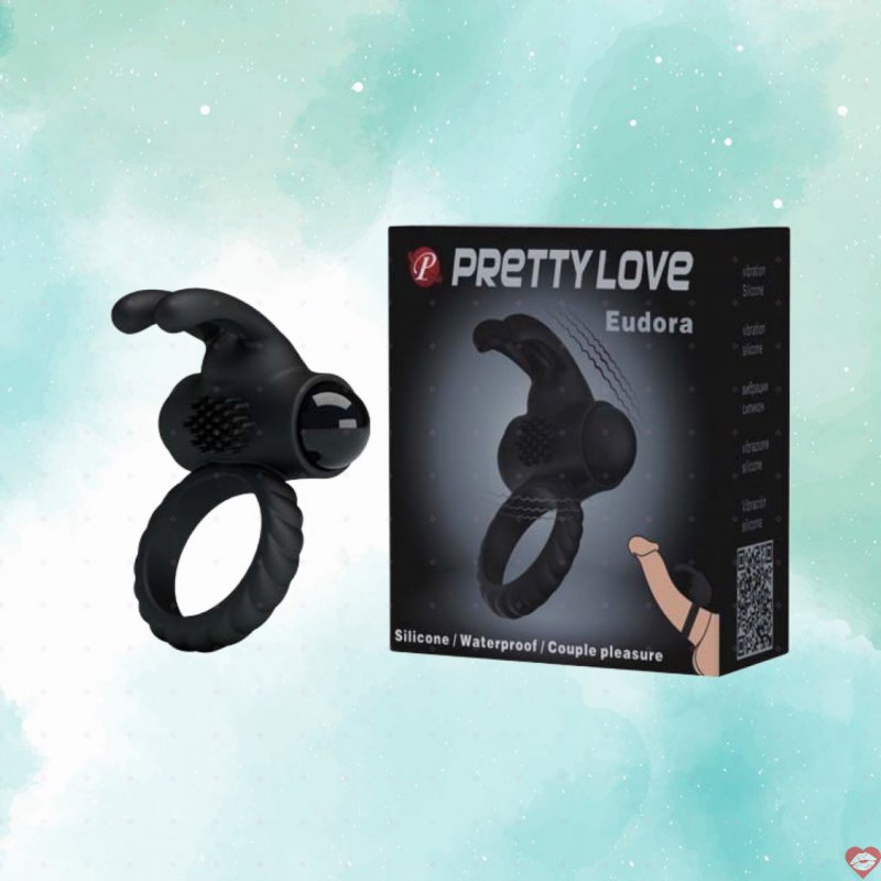 Vòng đeo rung Black Prettylove Eudora tai thỏ rung cực mạnh