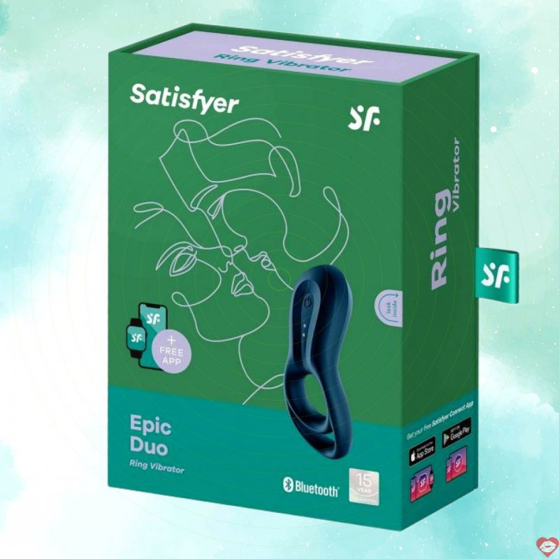 Vòng đeo dương vật Satisfyer – Epic Duo Bluetooth App-Controlled Silicone Vibrating Cock Ring