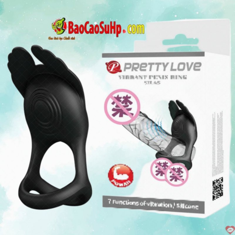 Vòng đeo dương vật Prettylove Silla rung 7 chế độ kéo dài thời gian quan hệ