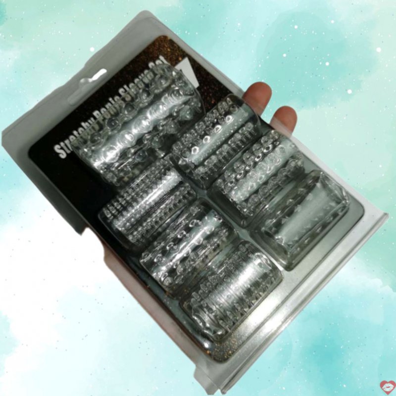 Bộ donden khúc hở đầu Stretehy Penis Sleeve Set 7 món
