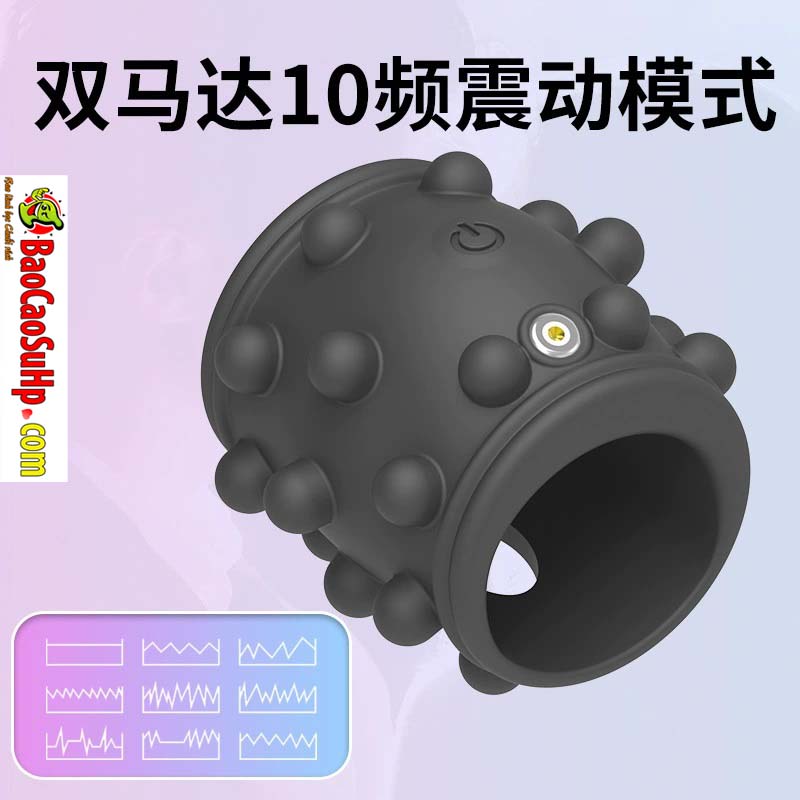 Vòng đeo dương vật gân gai rung cực mạnh mềm mịn SZ063 Azaria