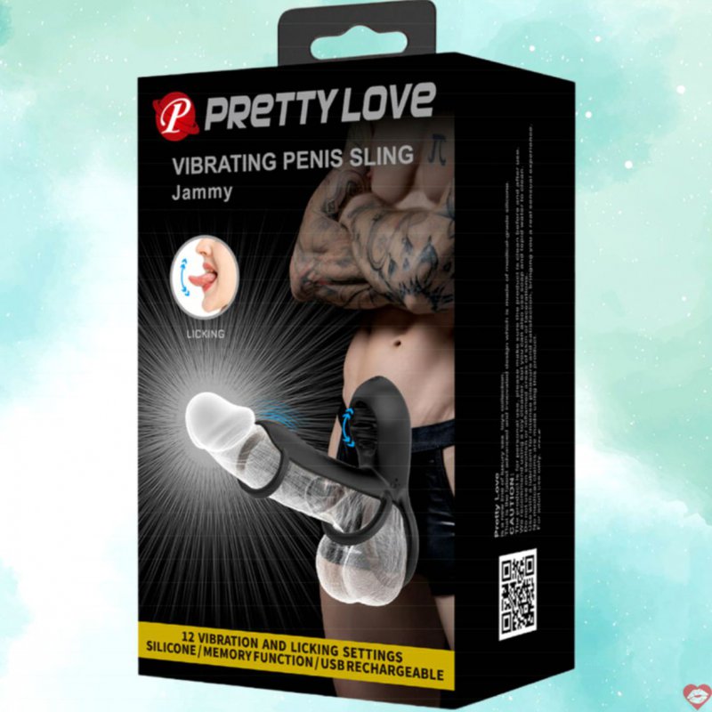 Vòng Rung Đeo Dương Vật Kết Hợp Lưỡi LIếm Siêu Phê - Prettylove Penis Sling