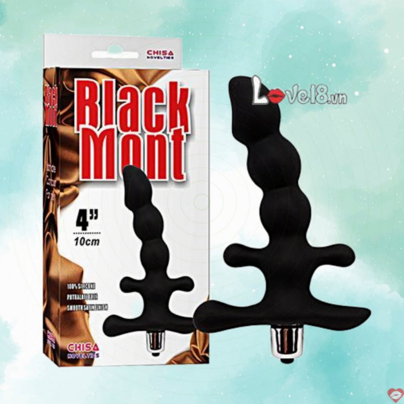 Dụng cụ mát xa hậu môn Black Mont silicone rung chống nước 