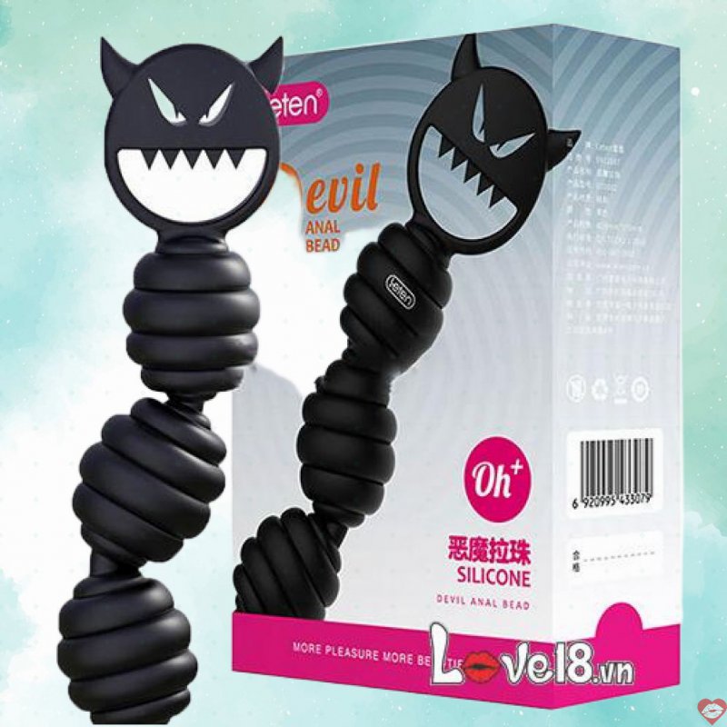 Dụng cụ kích thích hậu môn xoắn ốc mặt quỷ silicone ABS an toàn 