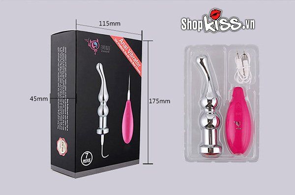 Cây rung kích điện hậu môn hợp kim massage tăng khoái cảm nam