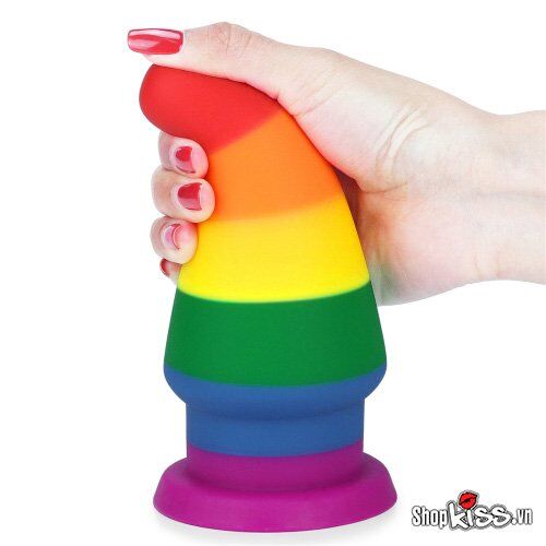 Phích cắm hậu môn silicone Lovetoy Prider 6.0 đa sắc, kích thích mạnh