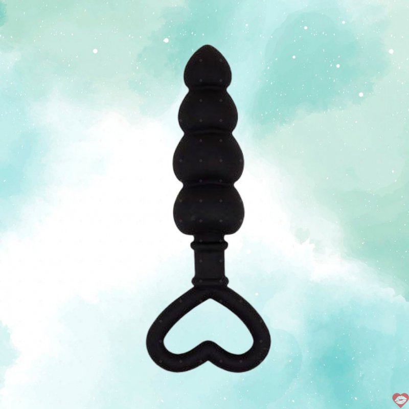 Dụng cụ massage hậu môn hình trái tim Chisa Black Mont