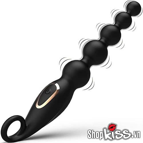 Dụng cụ kích thích hậu môn chuỗi rung 7 tần số silicone an toàn