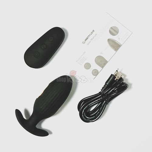 Dụng cụ xung điện hậu môn mạ vàng 24K Pretty Love Kelly sextoy gay kích thích